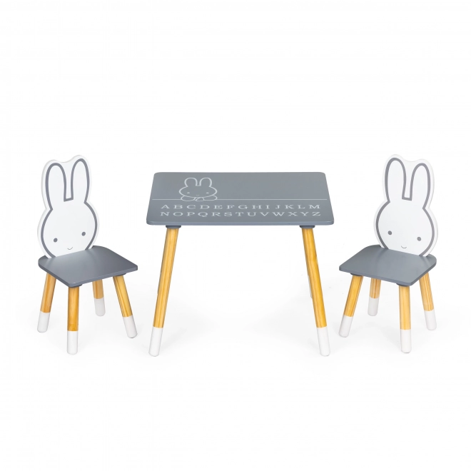 Kinder tafel met twee stoelen set meubelen Ecotoys