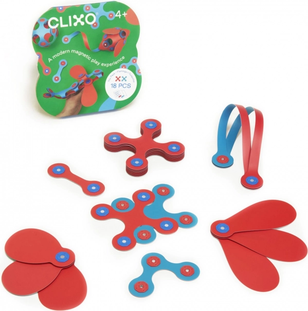 Flexible Magnetic Building Blocks - Flamingo & Turquoise