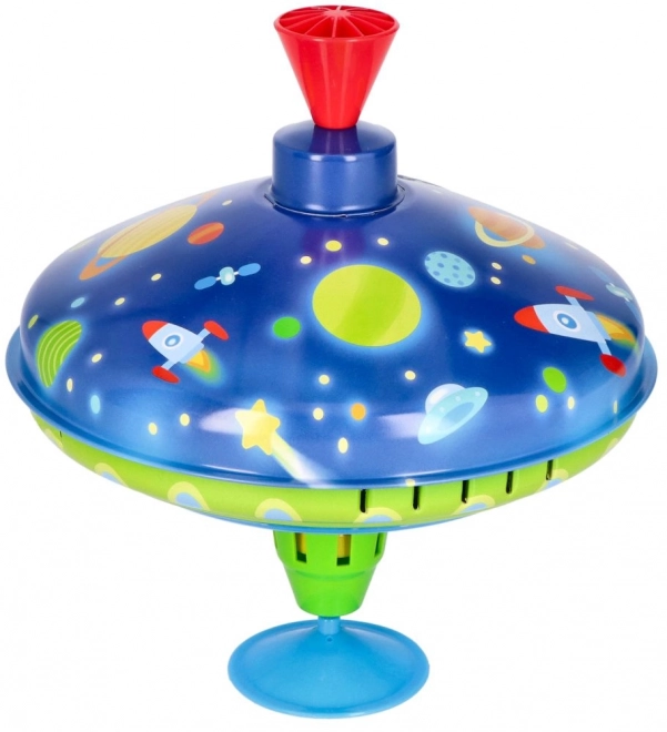 Spelende ruimteeend met licht