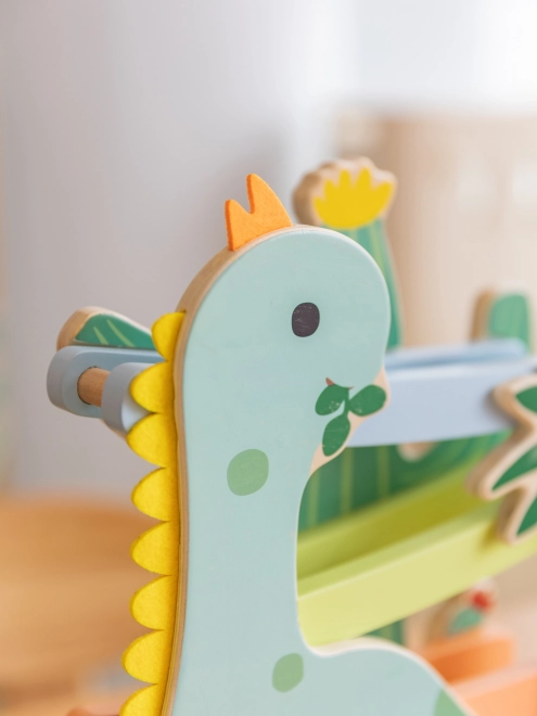 Klassieke houten dinosaurusbaan