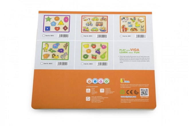 Viga Holzpuzzle Formen mit Stiften