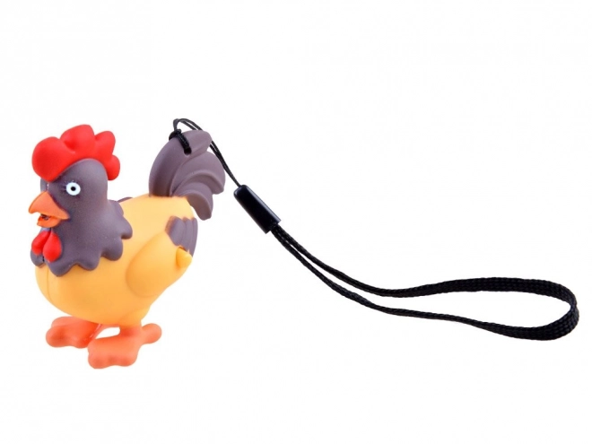 Schattige hanger met haan met licht en geluid