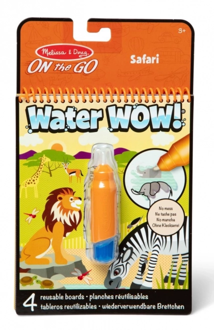 Safari Wasserfarben WaterWow Malbuch für Kinder