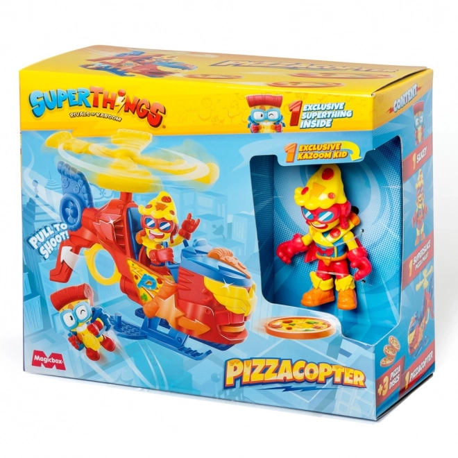 SuperThings Pizzacopter mit Scheibenwerfer