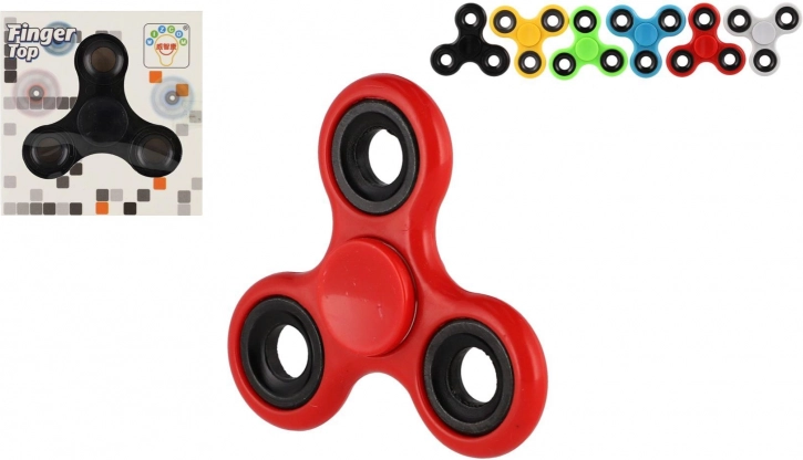fidget spinner métal–plastique 7 cm, assortiment de couleurs
