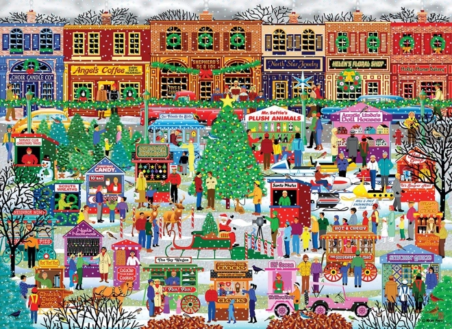 Eurographics puzzel Kerstmarkt in het centrum XL 500 stukjes