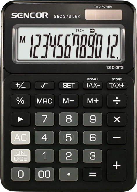 SEC-bureaurekenmachine met 12-cijferig LCD‑display