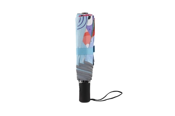 Parapluie Monstre pliant à ouverture automatique tissu/métal 28cm bleu dans un sac