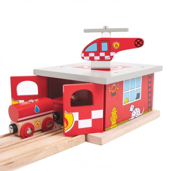 Bigjigs Rail Brandweerkazerne
