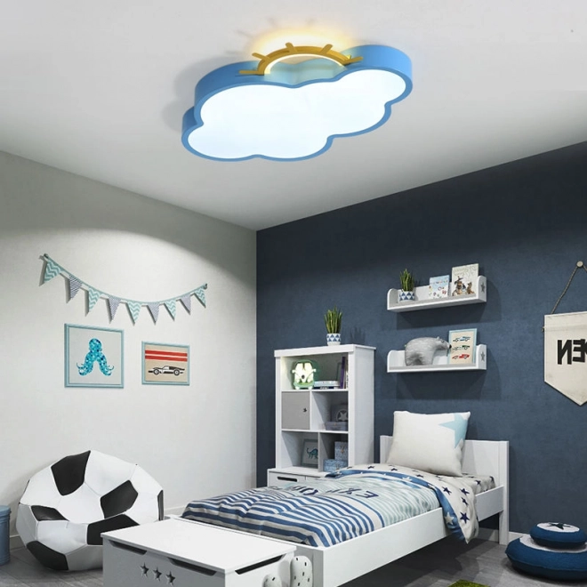 Kinderplafond LED-lamp Chmurka met afstandsbediening blauw