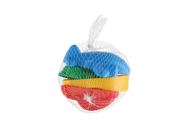 Vormpjes Tulbandjes voor zand 4st plastic vervoersmiddelen in netje 12m+