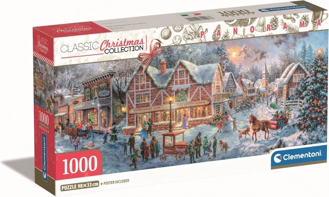 CLEMENTONI Panoramapuzzel Kerstcollectie: Voorbereiding op Kerstmis 1000 stukjes