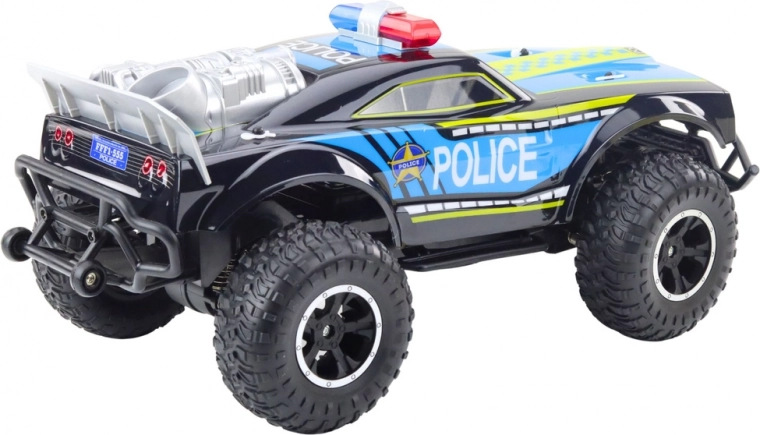 Police lights and sounds