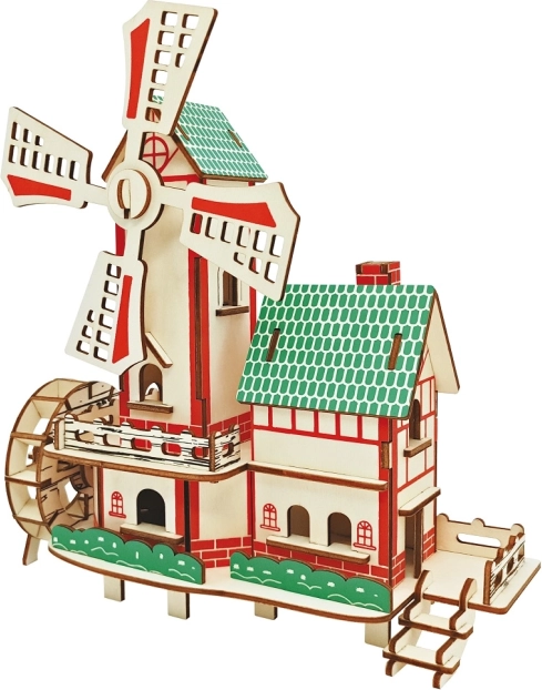 Wooden 3D Puzzle – Windmill