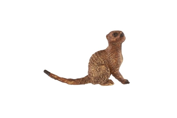 Suricata gekleurd plastic 6cm lichtbruin in zakje