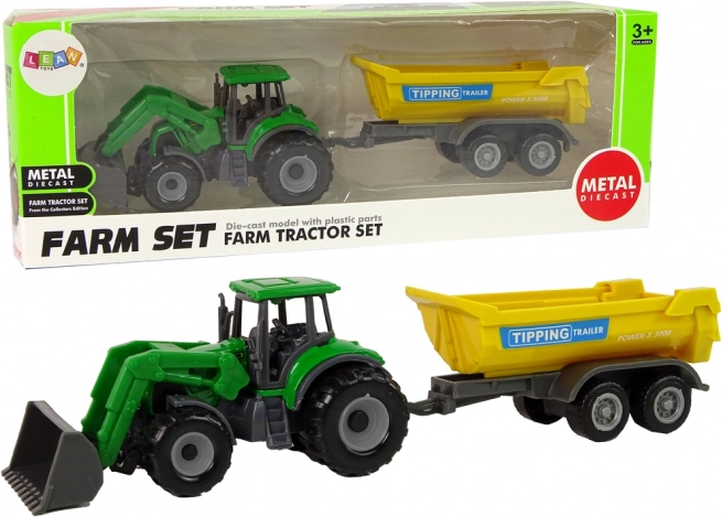 Agricultural Vehicle Tractor Trailer D Green