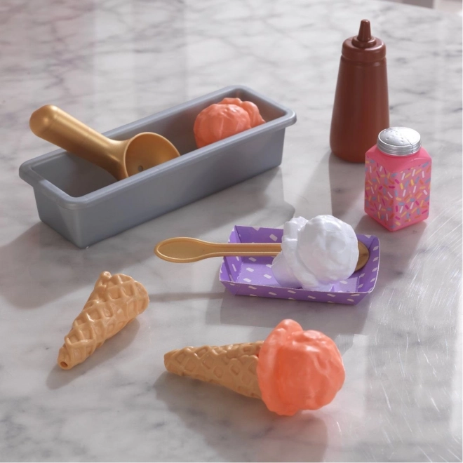 Ice cream cones with decorations