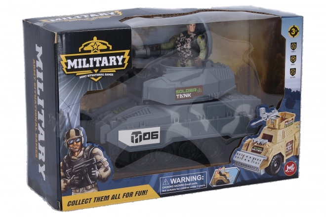 Tank met Militaire Figuur en Functionerende Artillerie