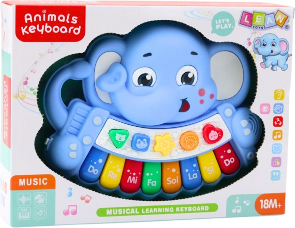 Interactieve piano Olifantje Blauw – Melodieën, Toonschalen, Dierengeluiden