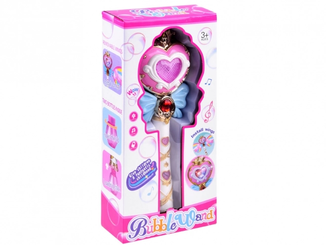 Magische roze toverstok met bellen