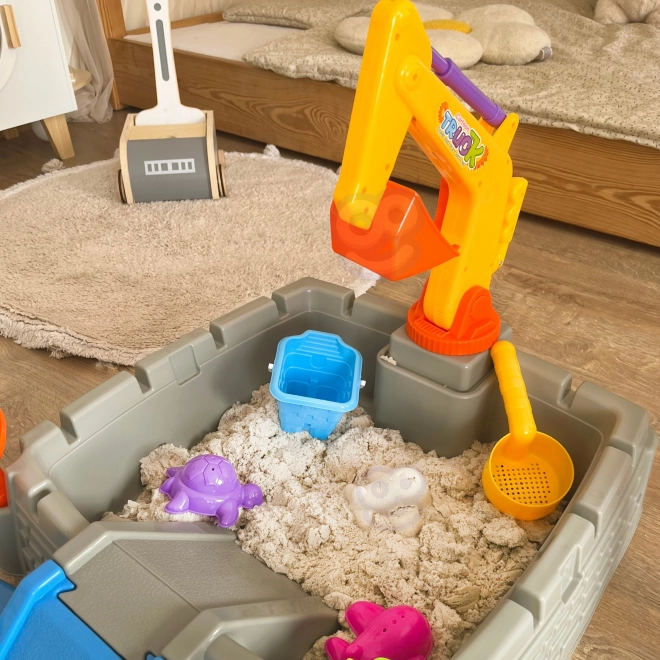 Draagbare zandbak WOOPIE Kasteel met 9 accessoires
