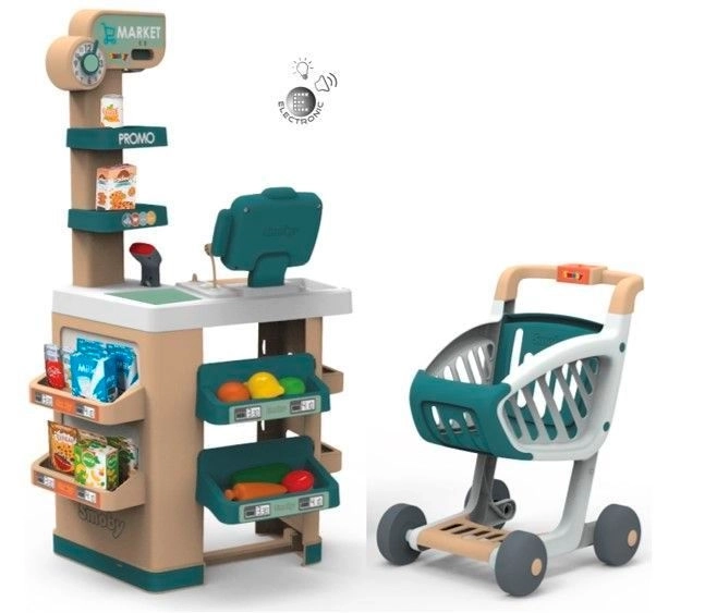 Kindersupermarkt met elektronische kassa