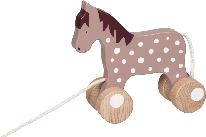 Goki cheval à tirer en bois – violet