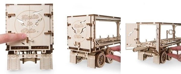 Ugears 3D puzzel - Trailer voor zware jongen vrachtwagen VM 03 - 138 stukjes