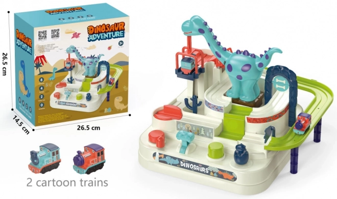 Multifunctionele hindernisbaan met dinosaurussen en treinen