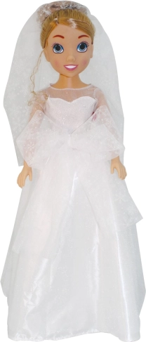 Bride doll 80 cm in elegant wedding dress