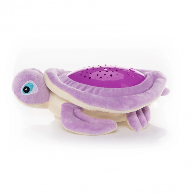 Pluchen speeltje schildpad met projector, Paars