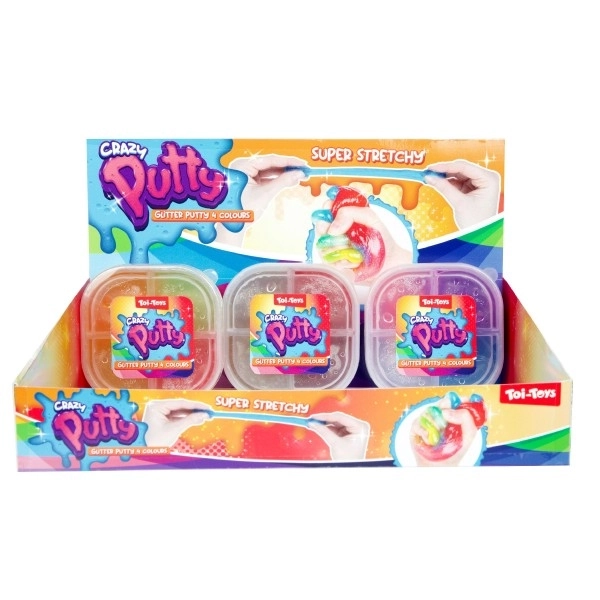 Cube anti-stress en slime à presser 6x6 cm, 4 couleurs, en sachet, 12 pièces en boîte