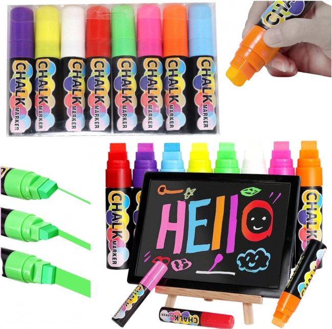 Marqueurs à craie, set de 8 couleurs