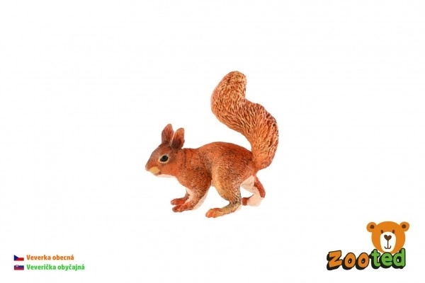 Eekhoorn algemeen zooted plastic 9cm in zak
