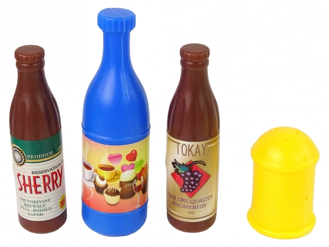 Set van 30 stuks plastic voedsel met fruit en friet
