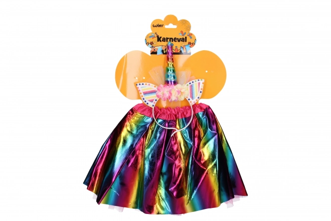 Set carnaval - kleurrijke eenhoorn