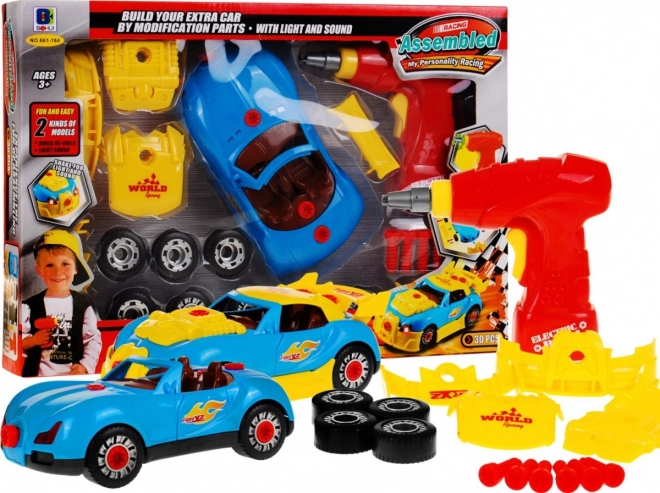 Voiture de course à assembler avec perceuse