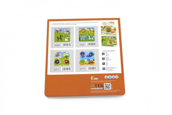 Houten inlegpuzzel - wilde dieren