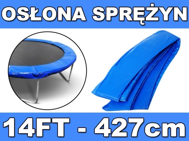 Collerette de protection pour ressorts de trampoline de jardin 427 cm (14 ft) – bleu
