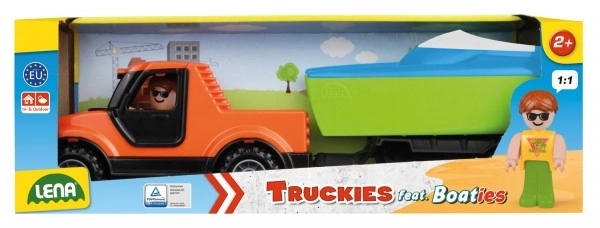Lena Pickup Truck with Trailer and Boat