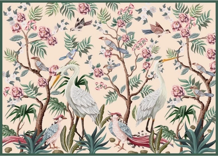 Puzzle Mysterious Garden: Birds in Blooming Trees 1000 Pieces