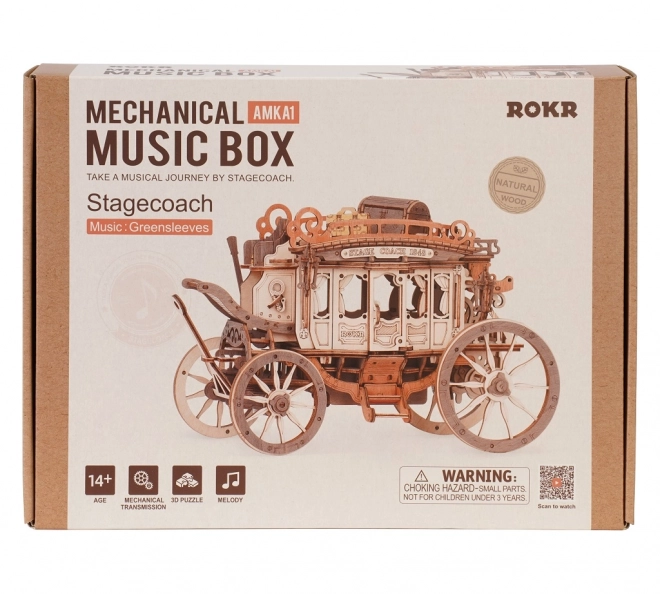 RoboTime 3D puzzel muziekdoos Koets