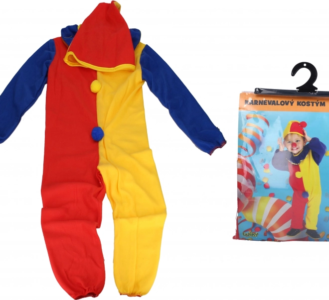 Carnival Clown Costume for Children Size M 110-120 cm