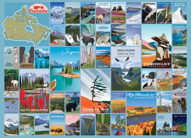 Puzzle COBBLE HILL Canadian National Parks and Reserves 1000 pieces