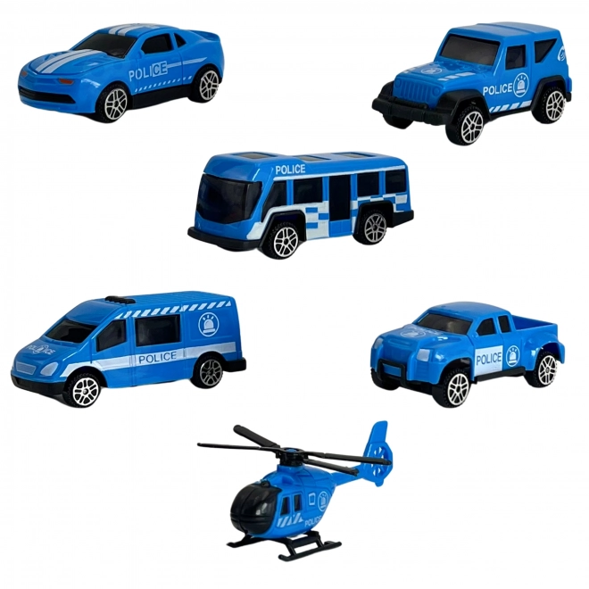 Lastwagen mit Transporter 3in1 Blaue Polizei