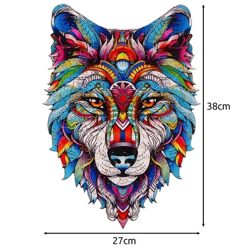 Houten puzzel Kruzzel Wolf