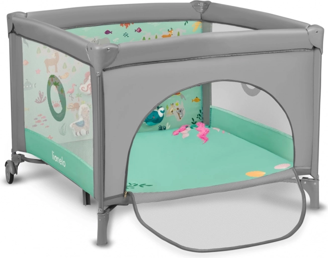 Kinderlaufstall Lionelo Mille graugrün