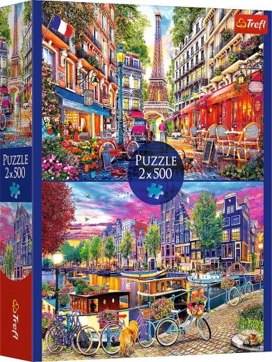 Puzzle 2×500 pieces European metropolises