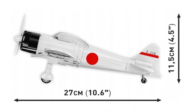 Building Blocks Mitsubishi A6M2 Zero Fighter