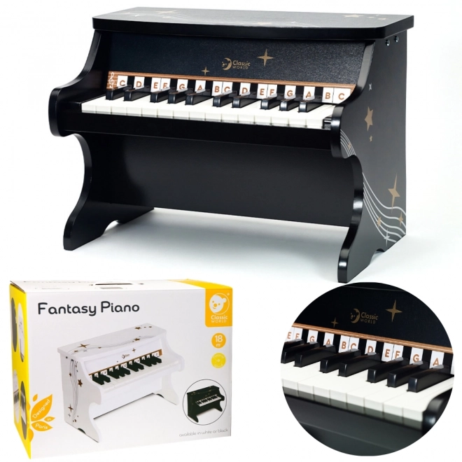 Kinderpiano CLASSIC WORLD zwart